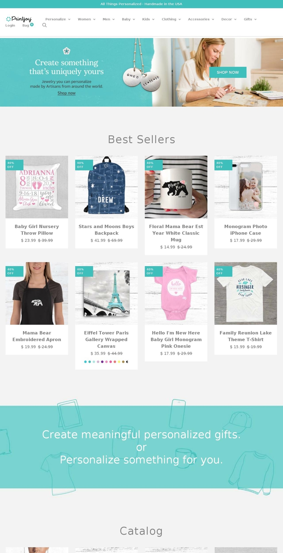 printablejoy.com — Shopify storefront screenshot
