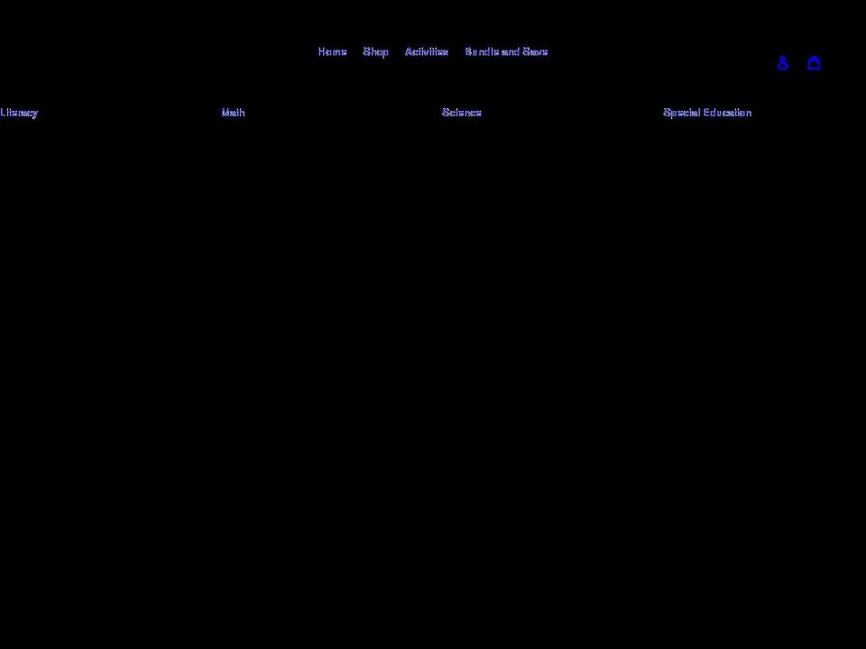 printables4learning.com shopify website screenshot