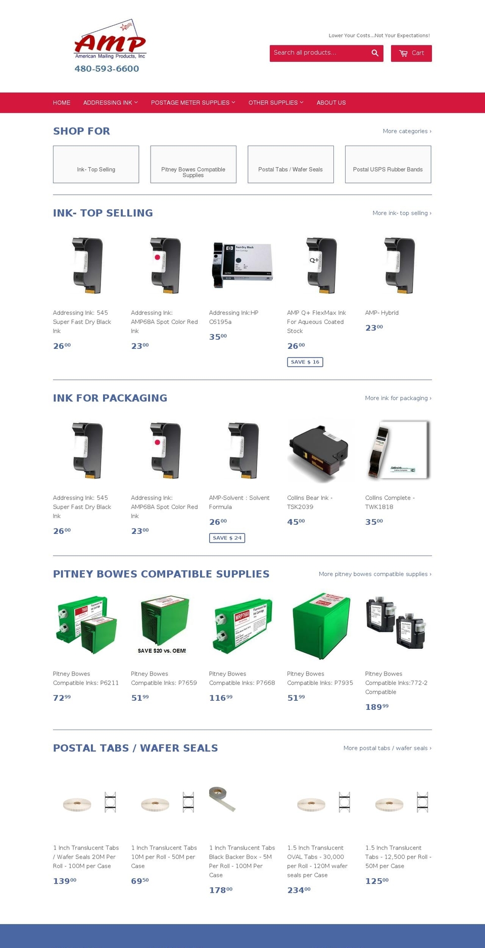 printandmailsupplies.com shopify website screenshot