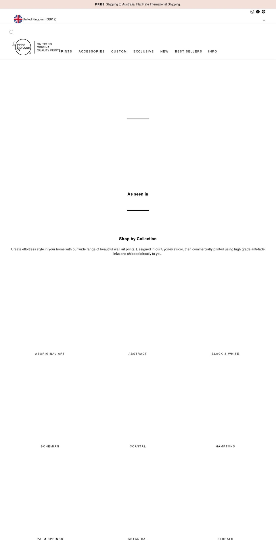 printandproper.co.uk shopify website screenshot