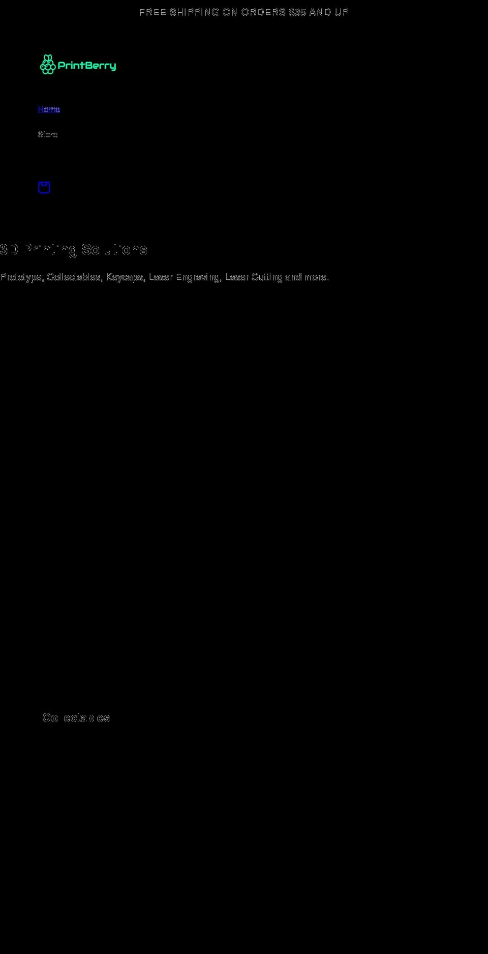 printberry3d.com shopify website screenshot