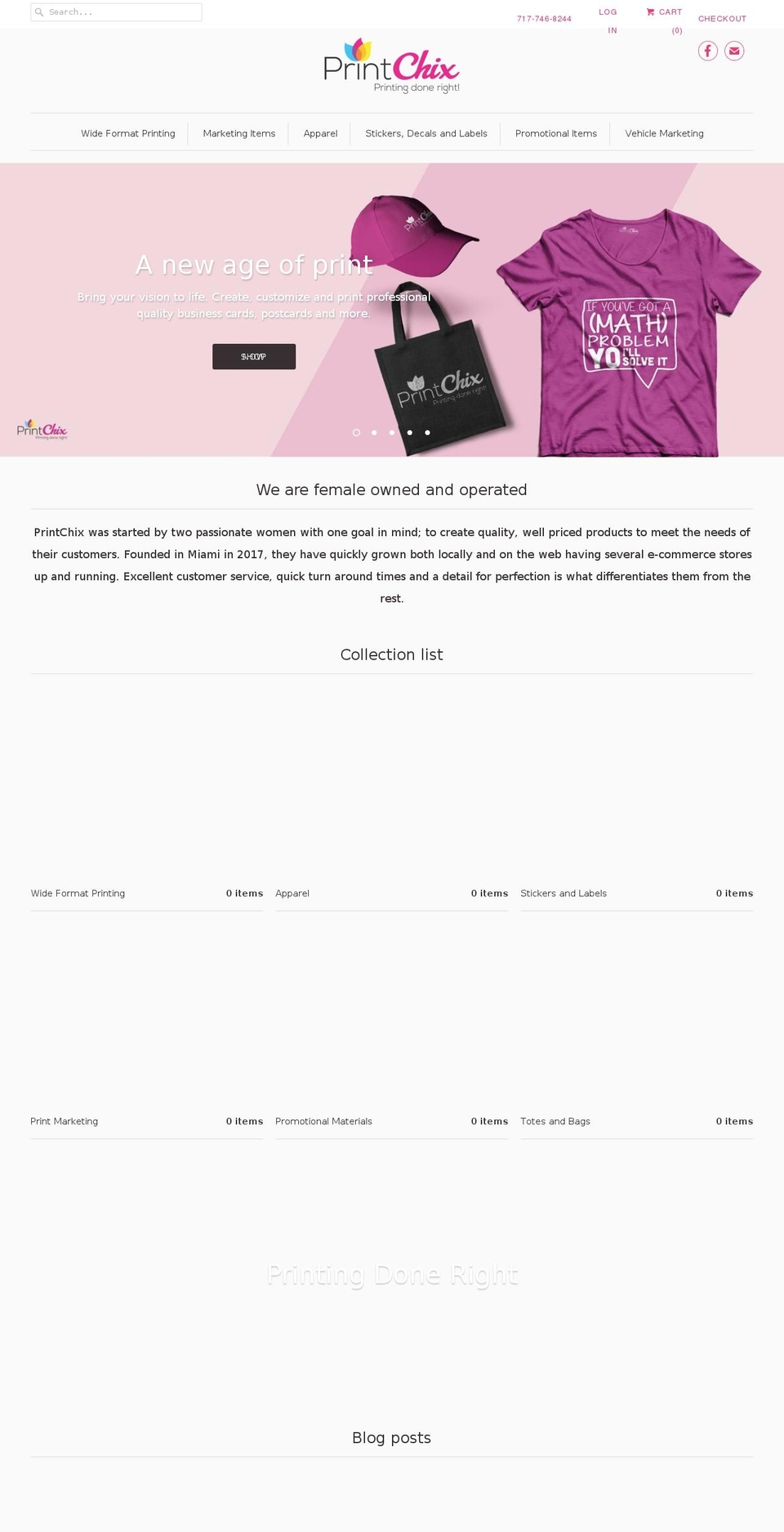 printchix.com — Shopify storefront screenshot