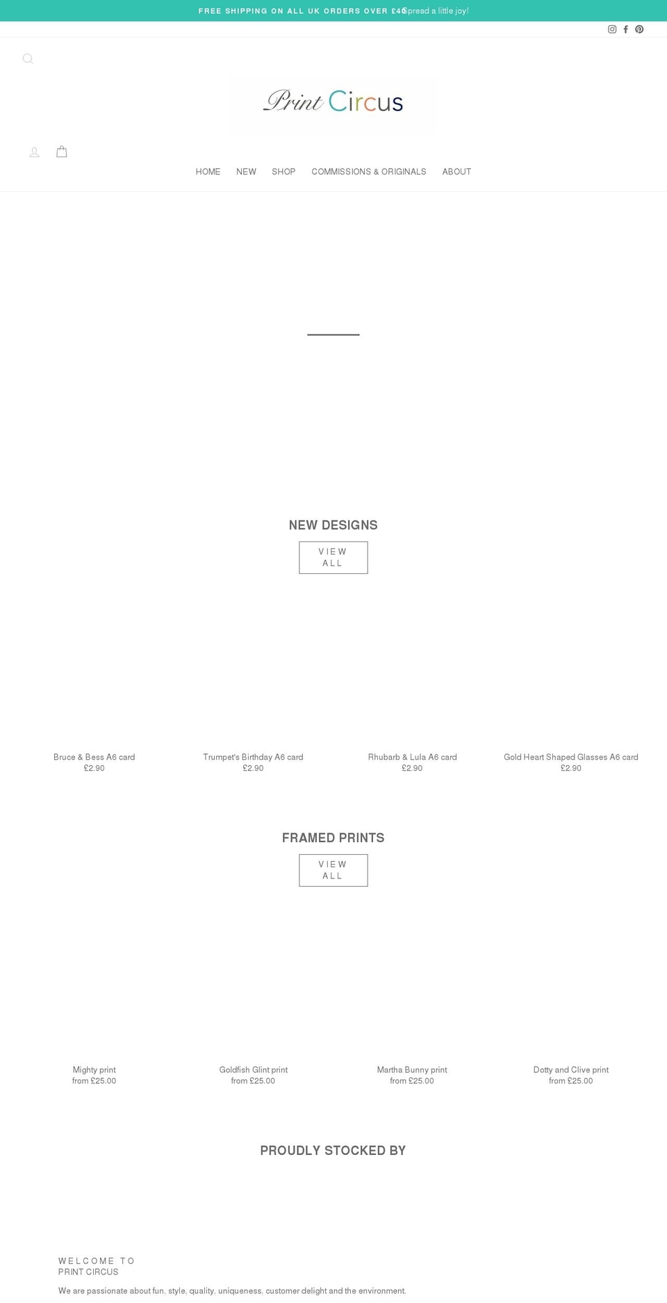 printcircus.co.uk shopify website screenshot