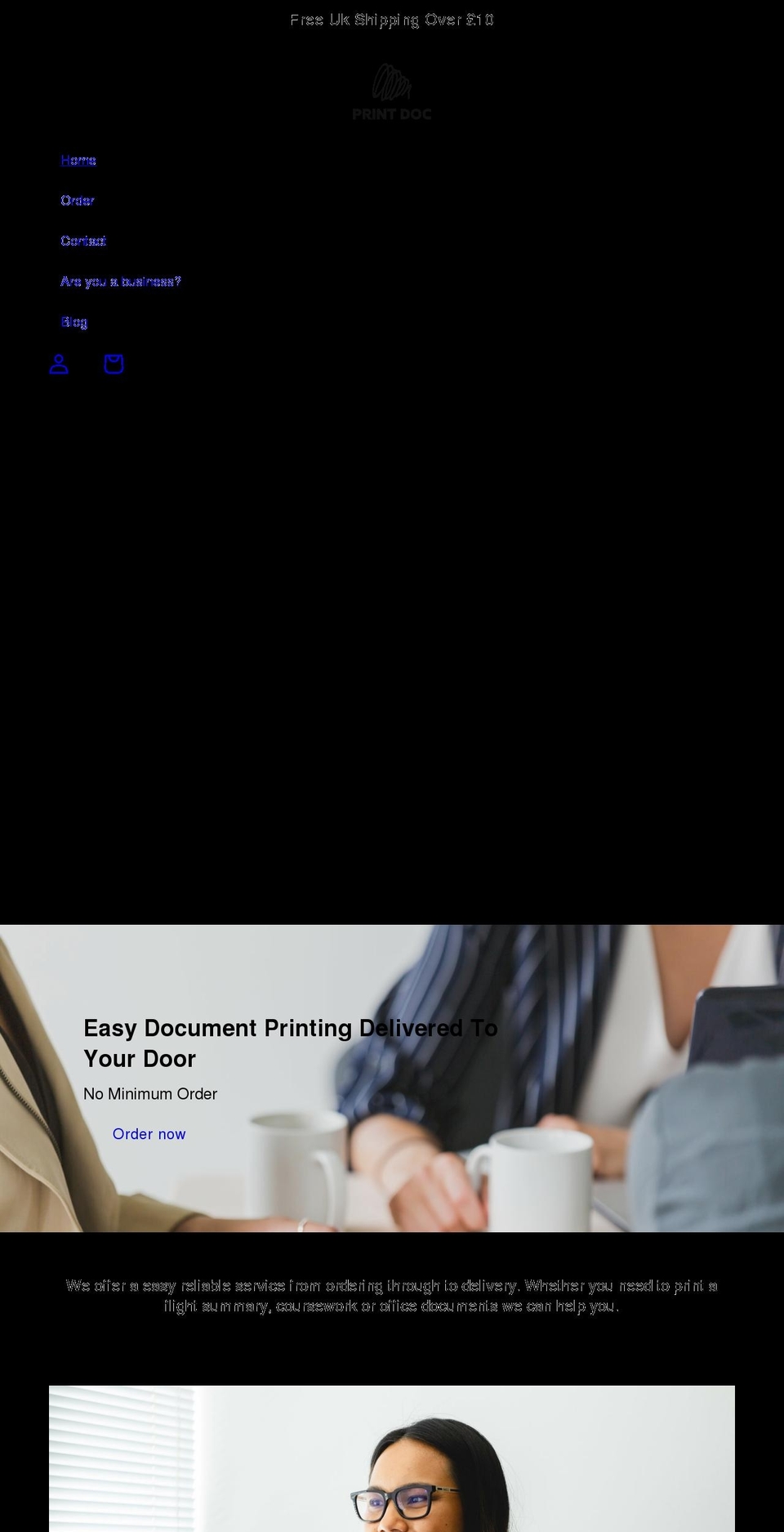 printdoc.co.uk shopify website screenshot
