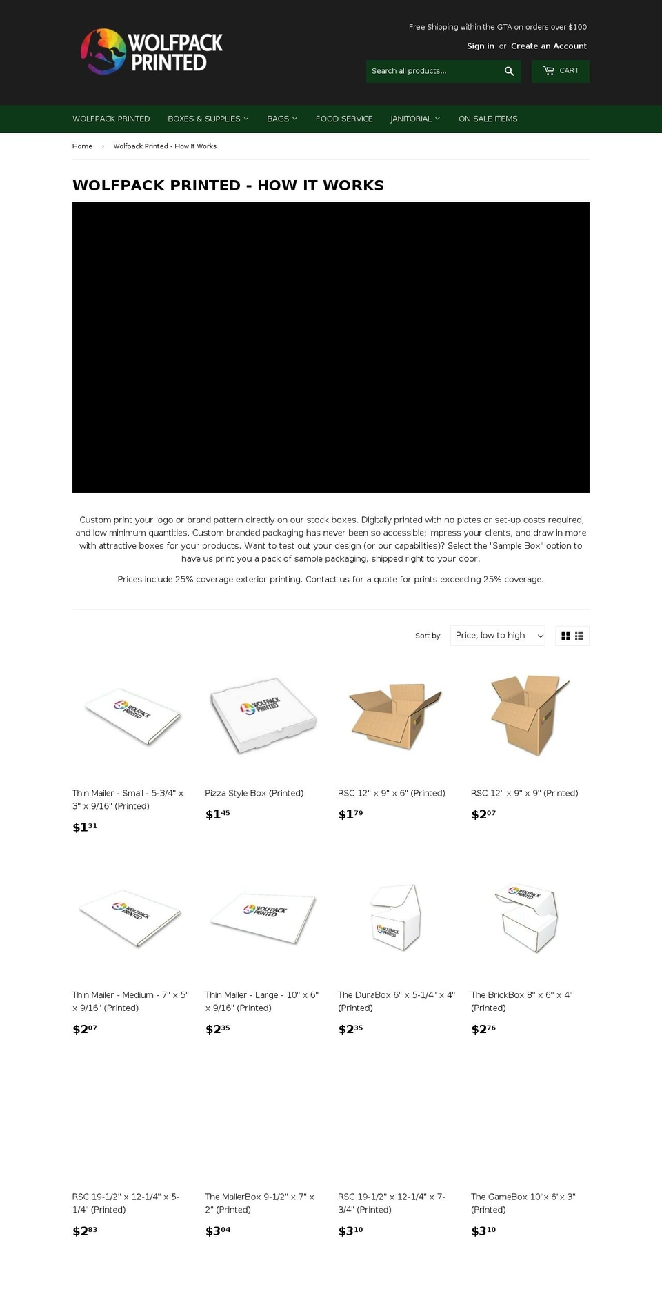 printedboxtoday.com — Shopify storefront screenshot
