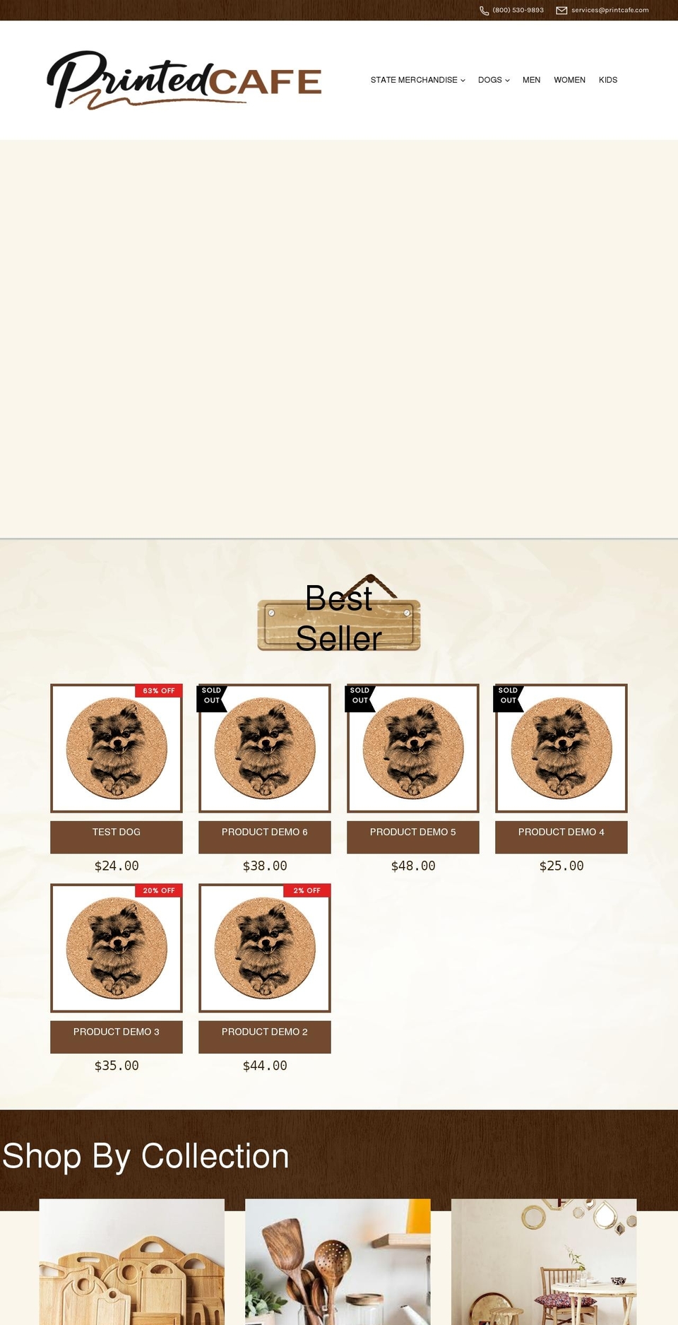 printedcafe.com — Shopify storefront screenshot