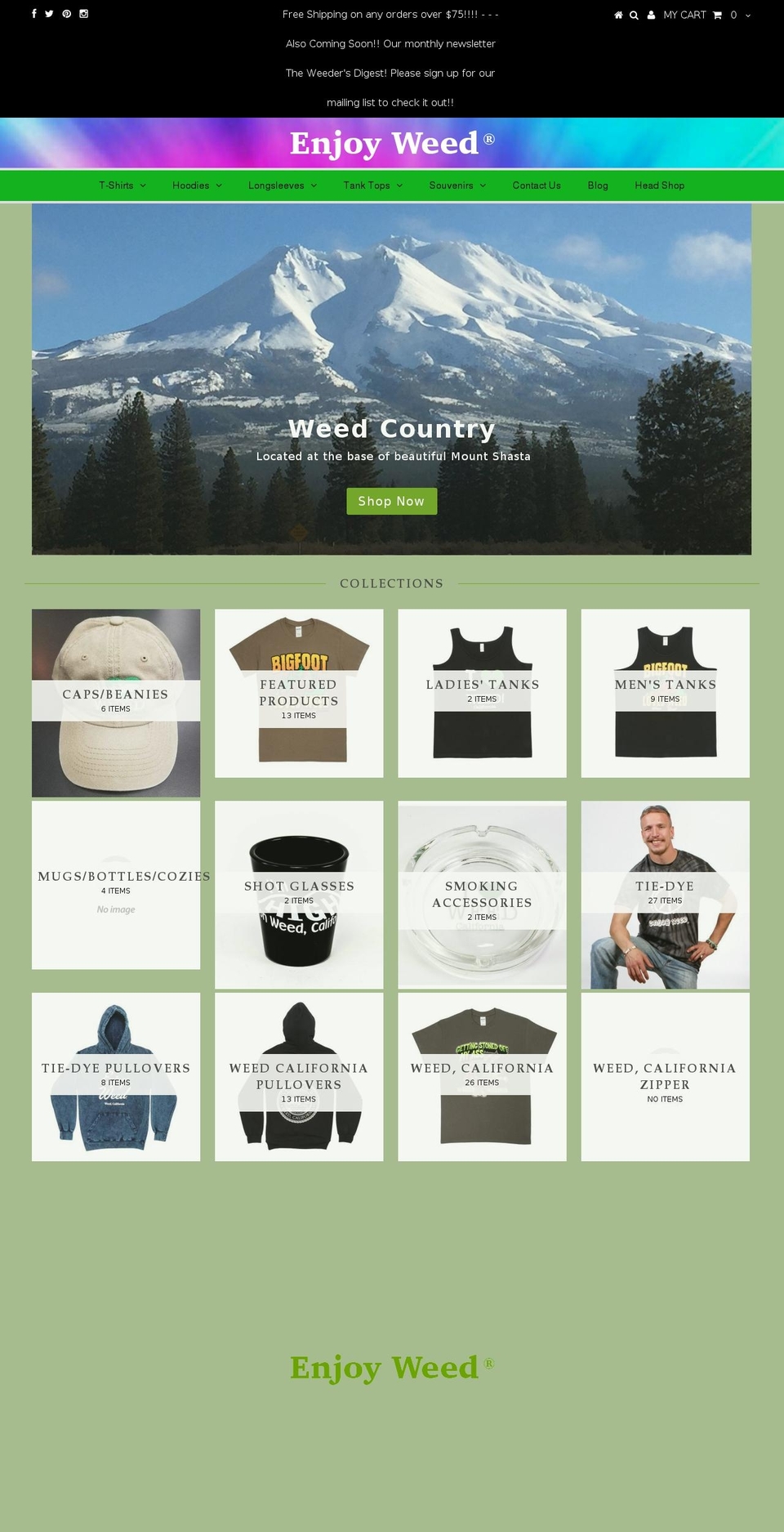 printedinweed.com — Shopify storefront screenshot