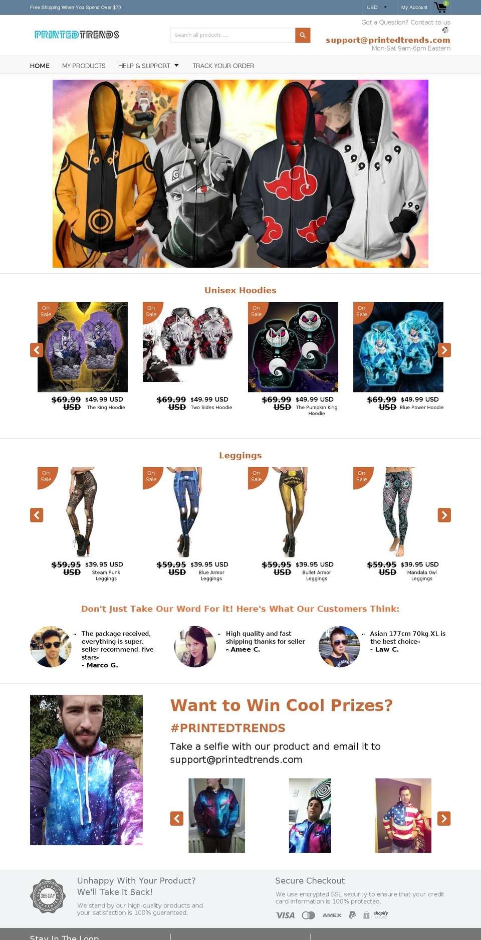 printedtrends.com — Shopify storefront screenshot