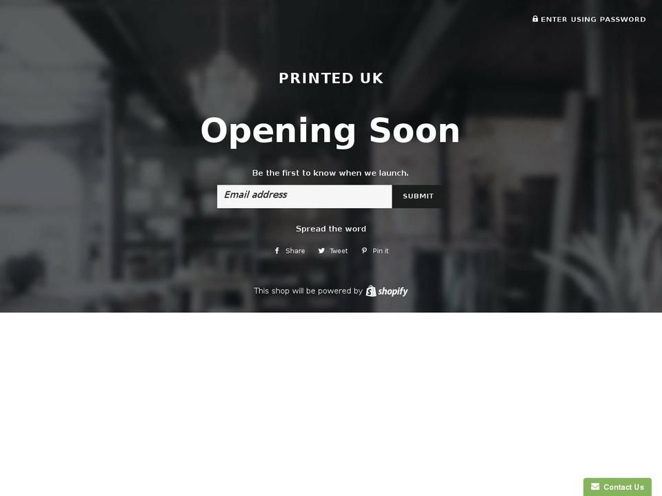 printeduk.com — Shopify storefront screenshot