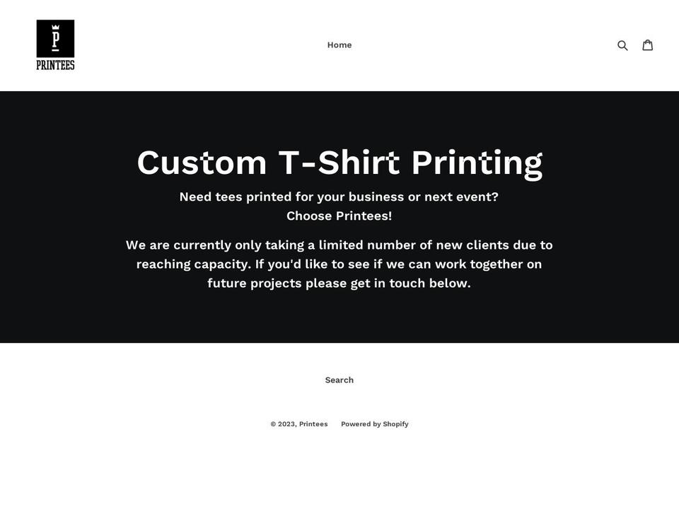 printees.com.au shopify website screenshot