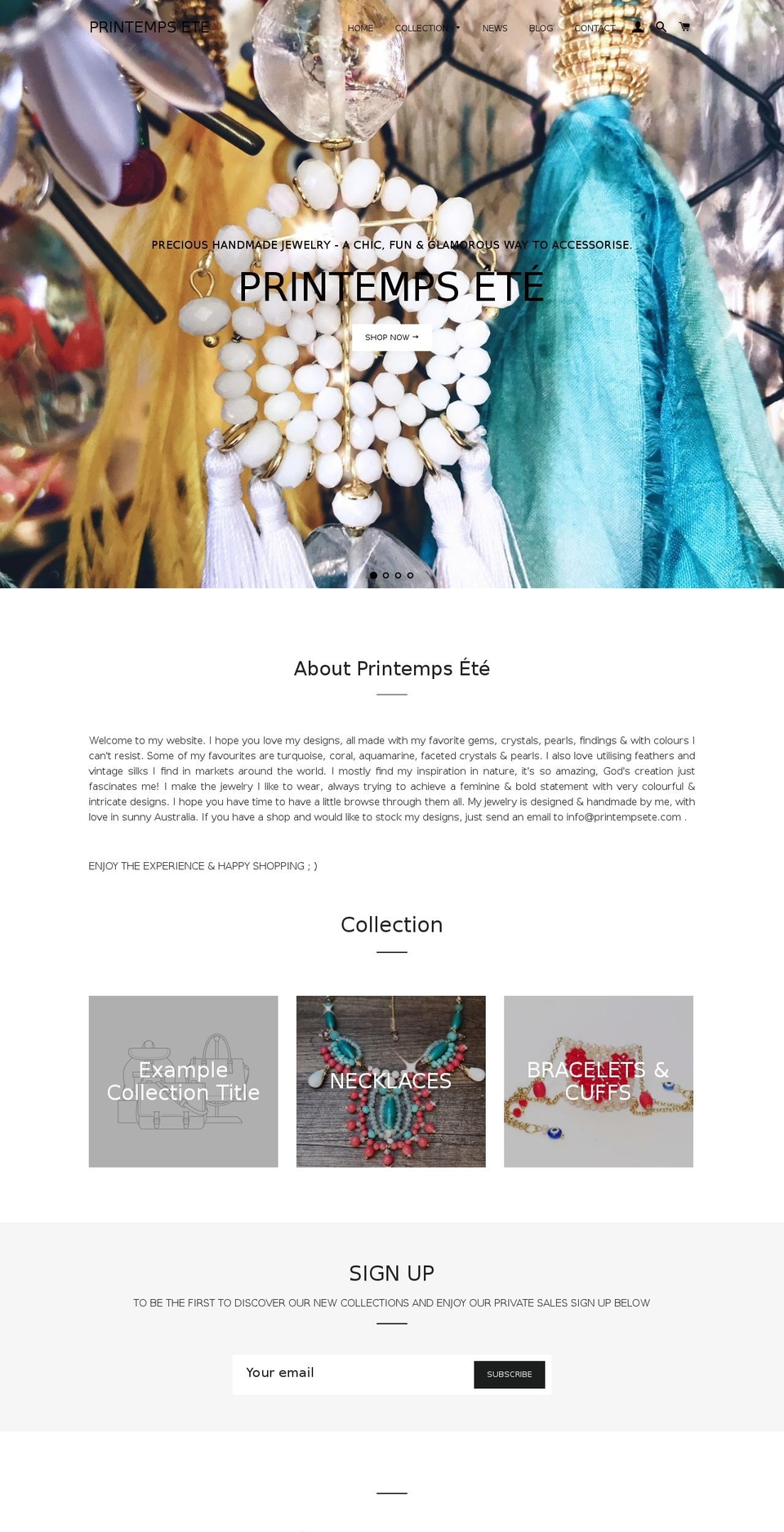 printempsete.com — Shopify storefront screenshot
