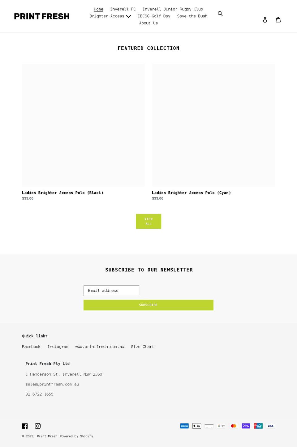 printfresh.shop shopify website screenshot