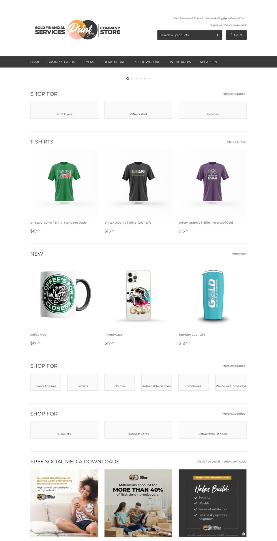 printgfs.com shopify website screenshot