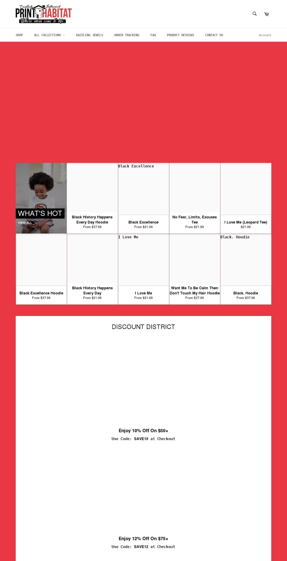 Theme # Shopify theme site example printhabitat.com
