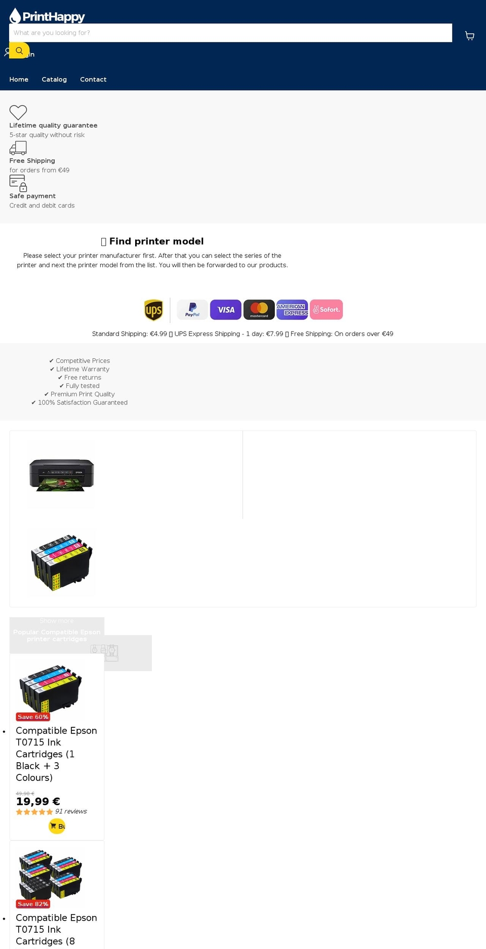 printhappy.com shopify website screenshot