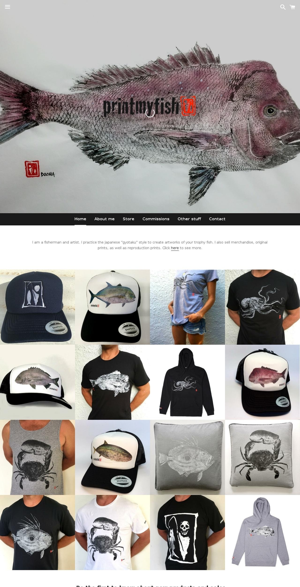 printmyfish.com shopify website screenshot