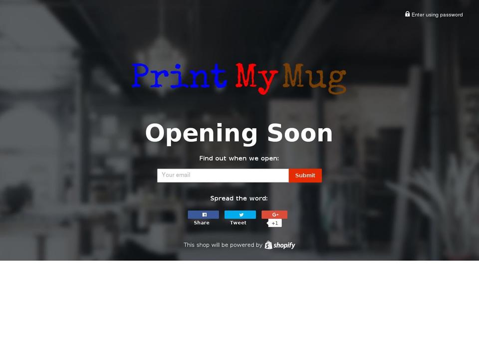 printmymug.com shopify website screenshot