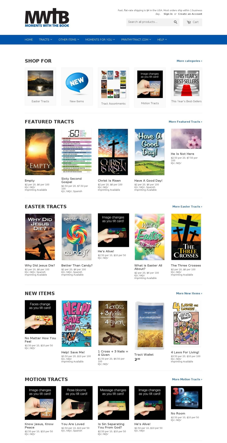 printmytract.com shopify website screenshot