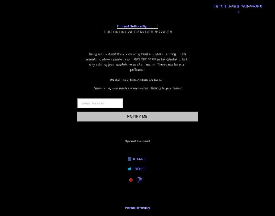 printout.ie shopify website screenshot