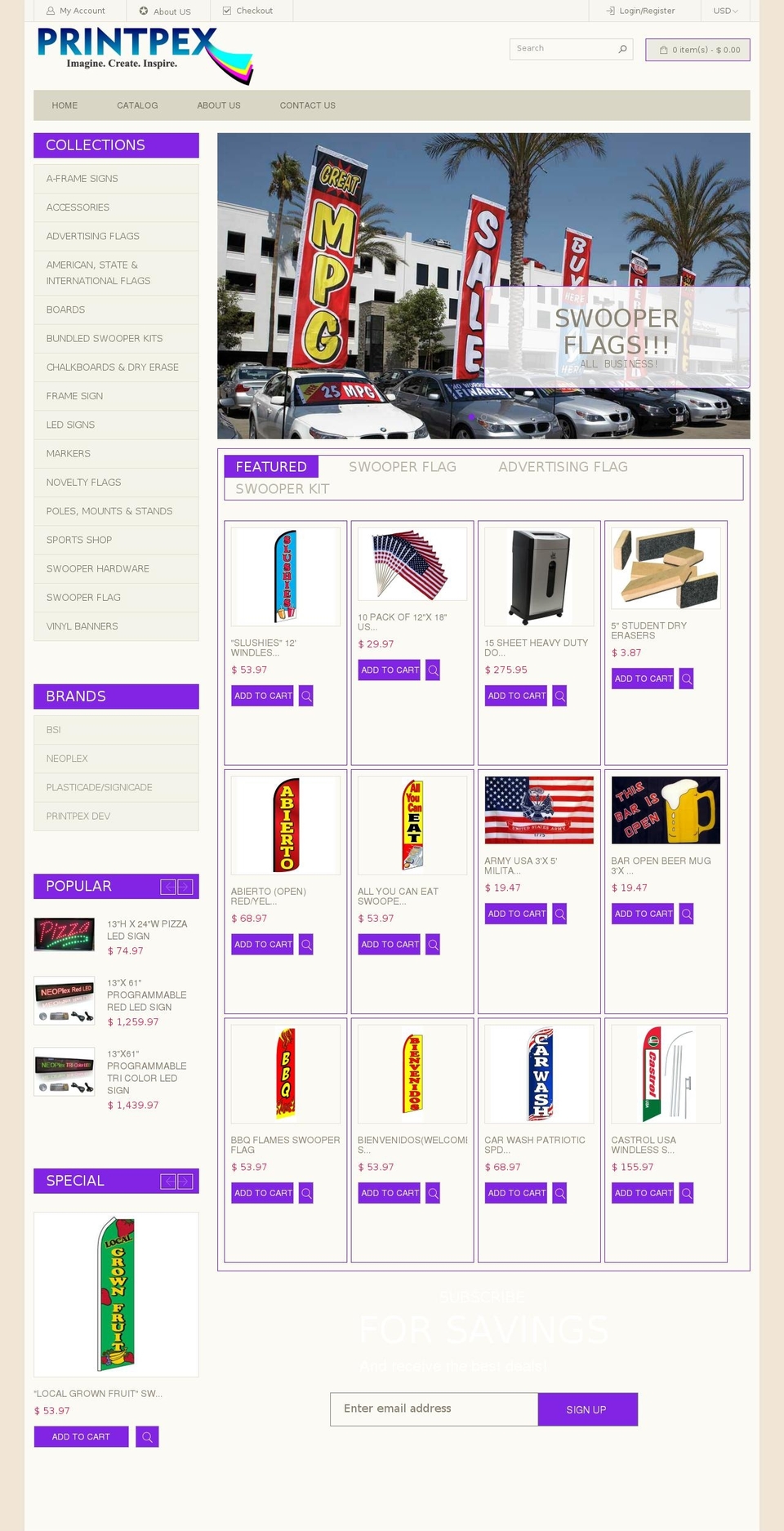 printpex.com shopify website screenshot