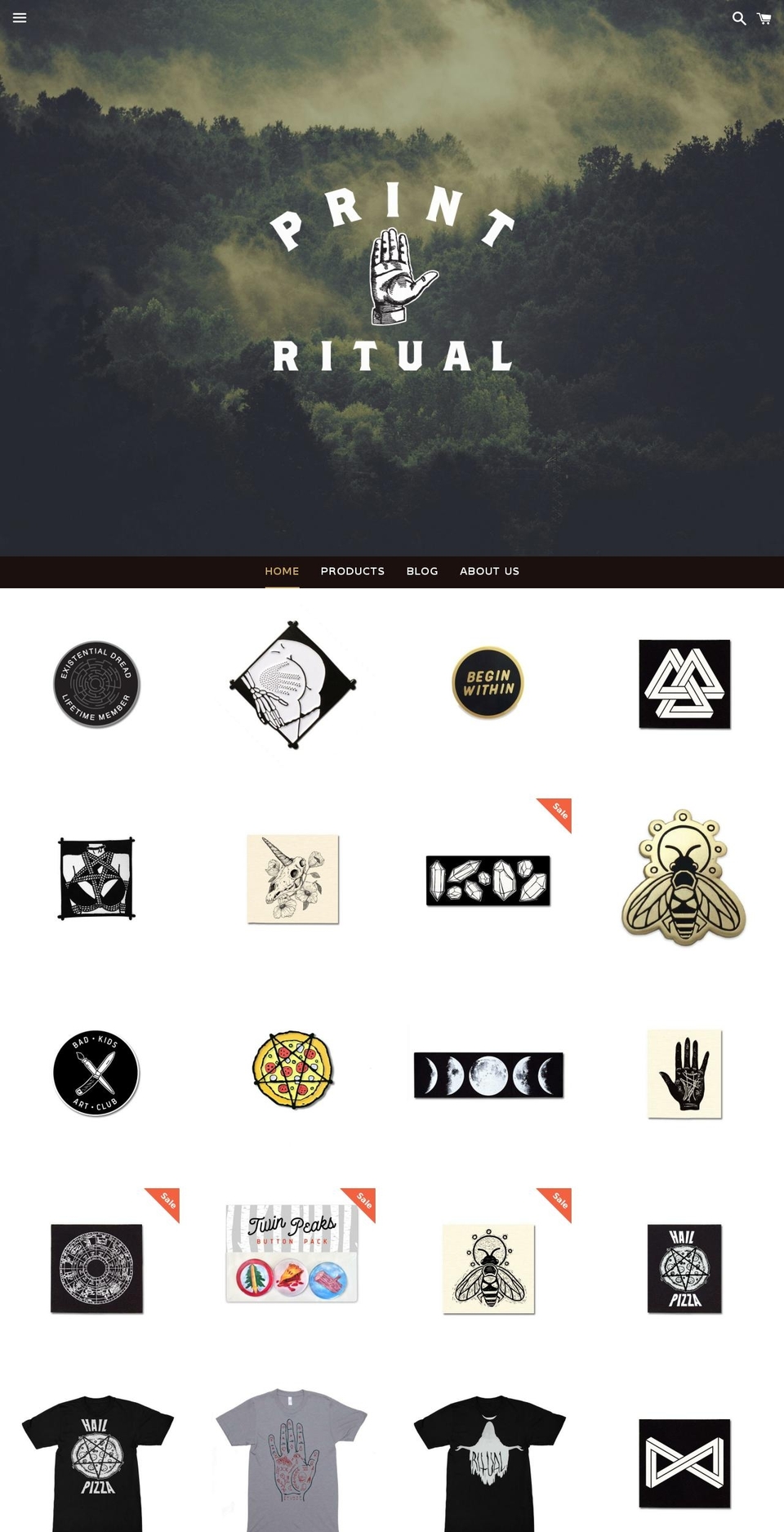 printritual.com shopify website screenshot