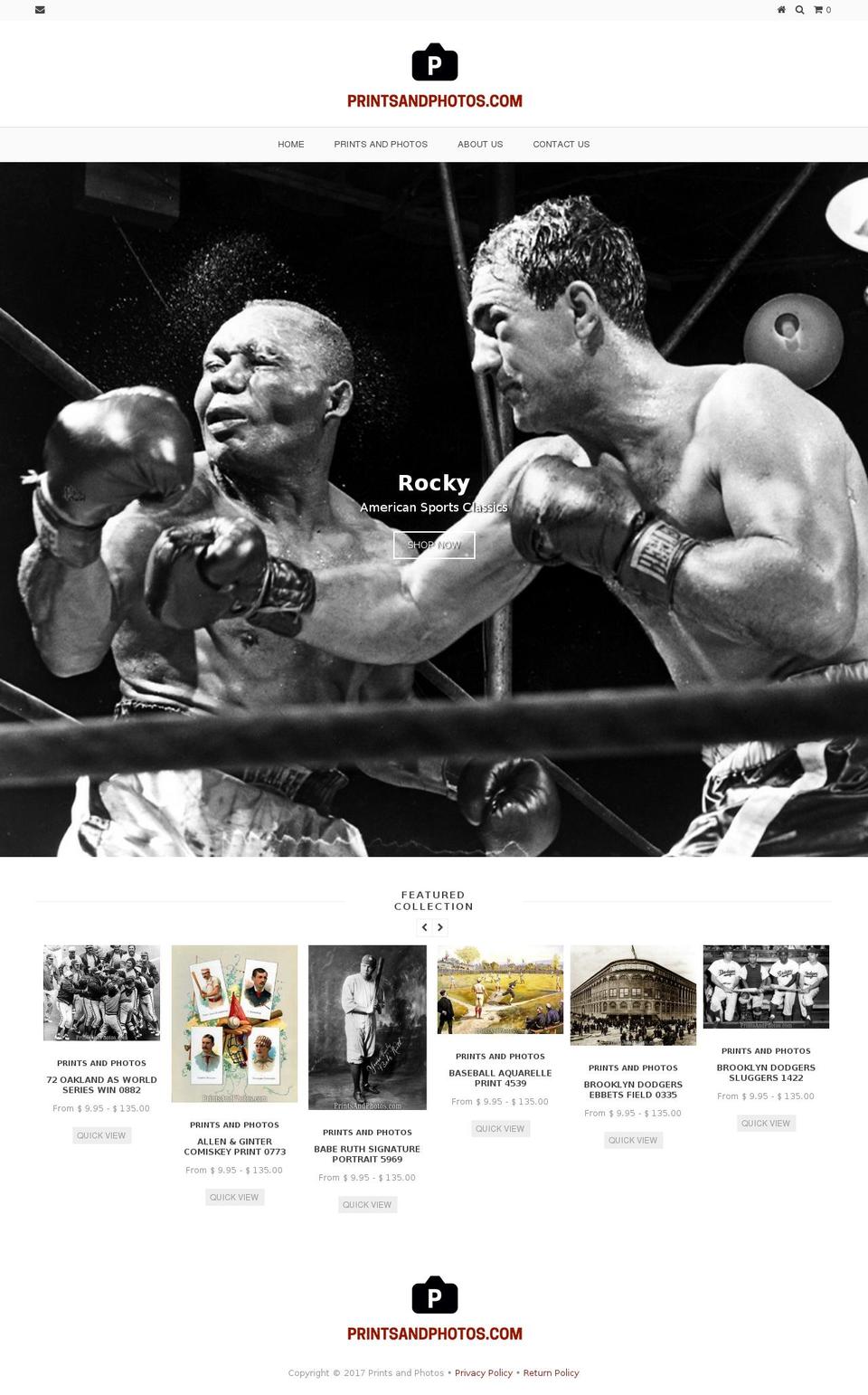 printsandphotos.com shopify website screenshot