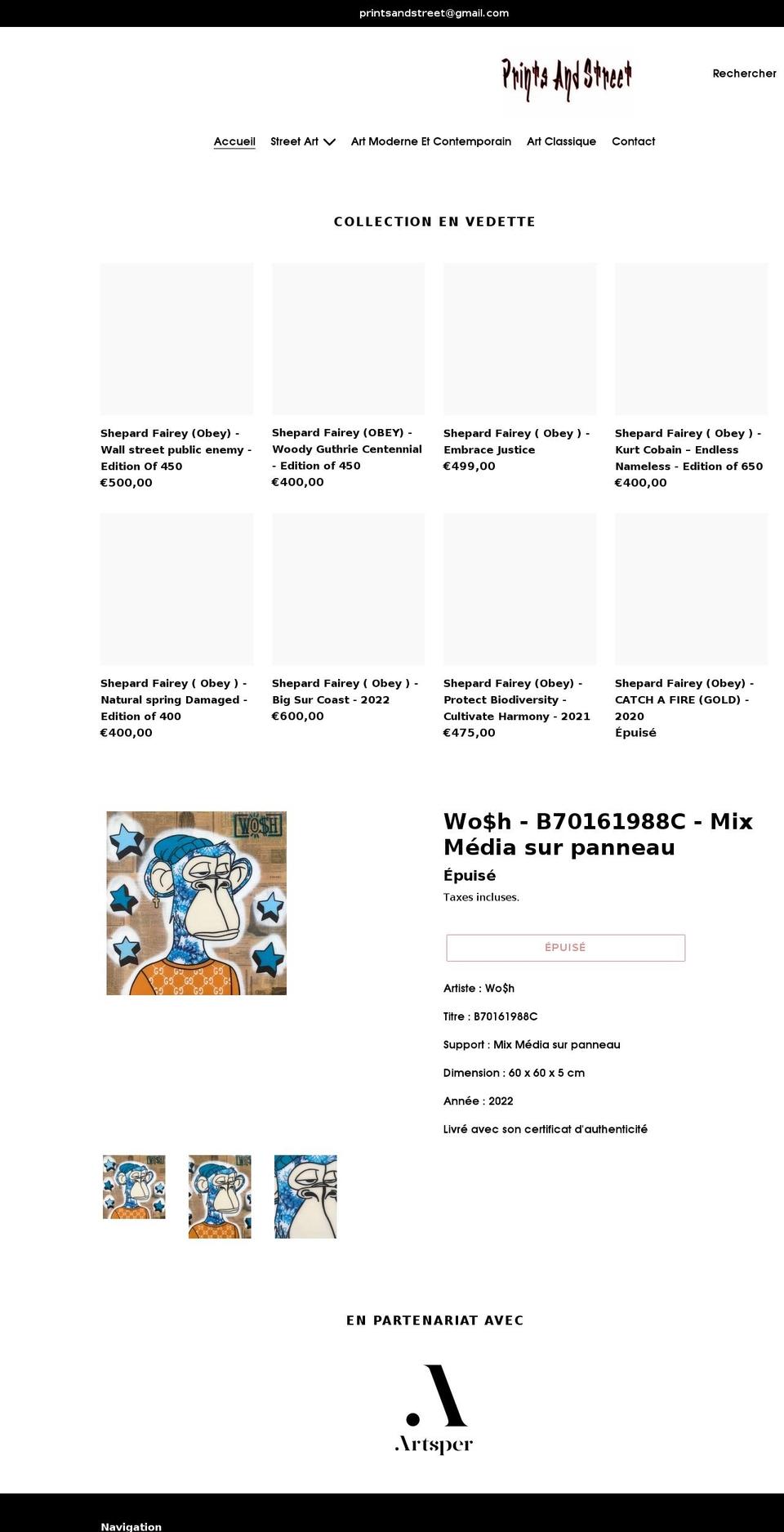 printsandstreet.com shopify website screenshot