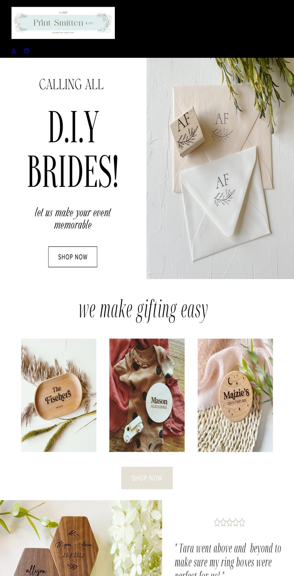 Olive and avery Shopify theme site example printsmitten.com