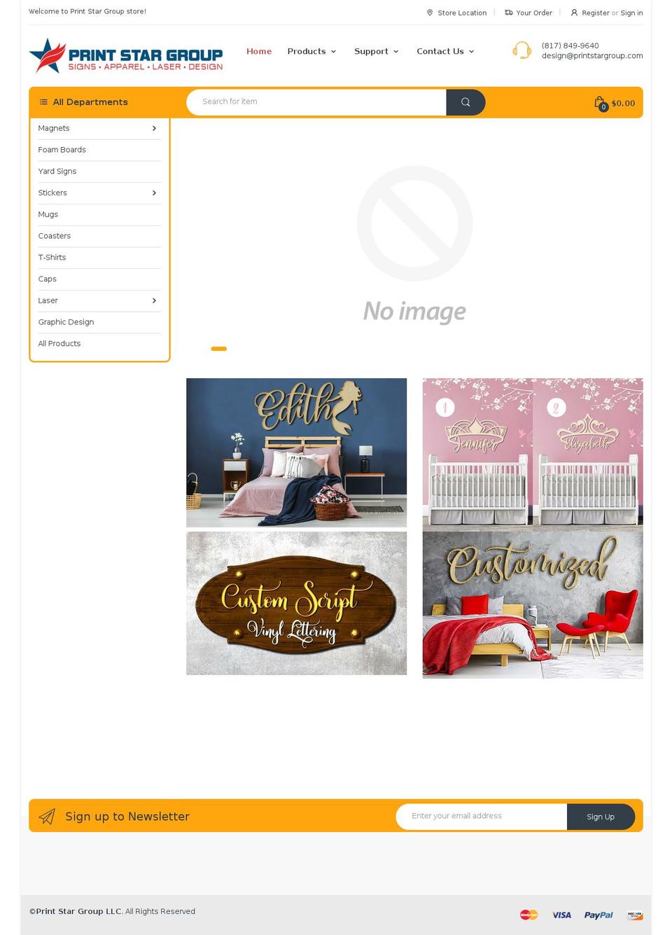Minimog Shopify theme site example printstargroup.com