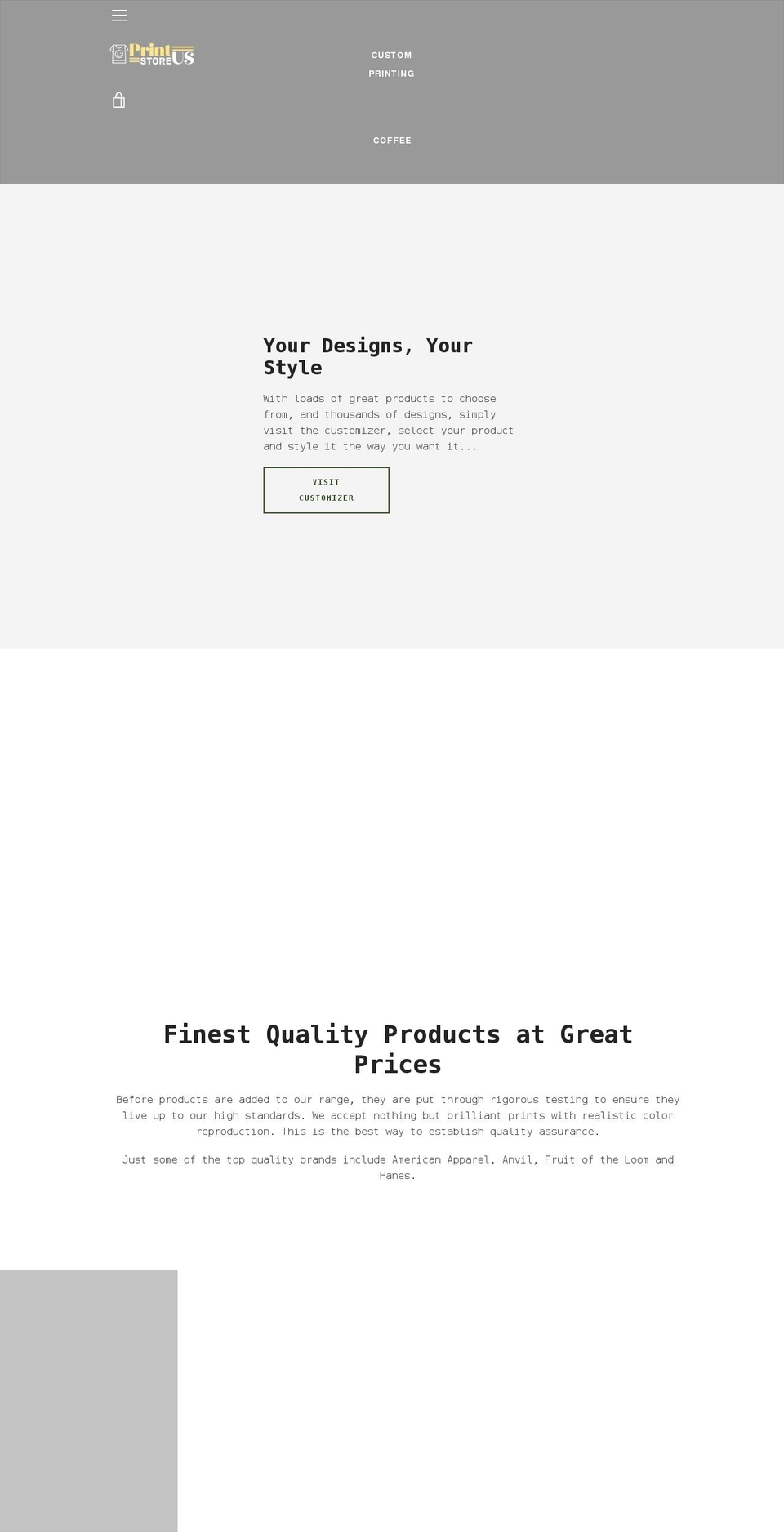 printstoreus.com shopify website screenshot