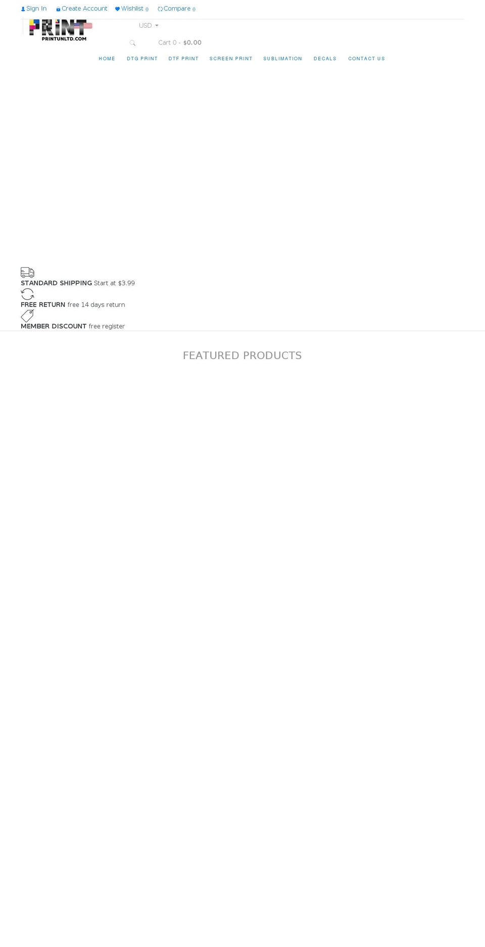 printunltd.com shopify website screenshot