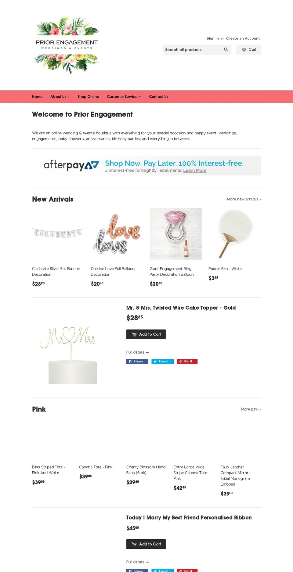 priorengagement.net.au shopify website screenshot