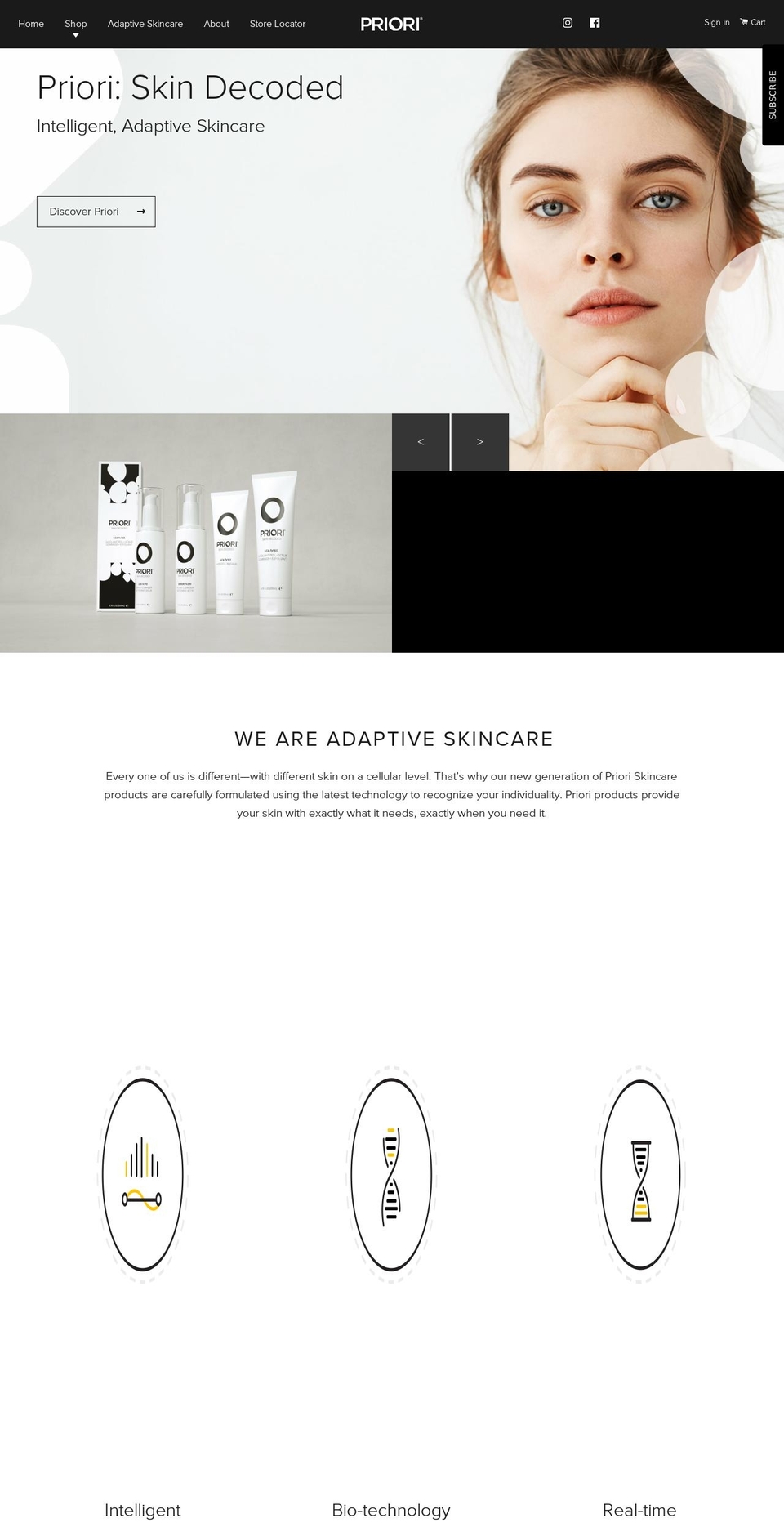 priori.com.au shopify website screenshot