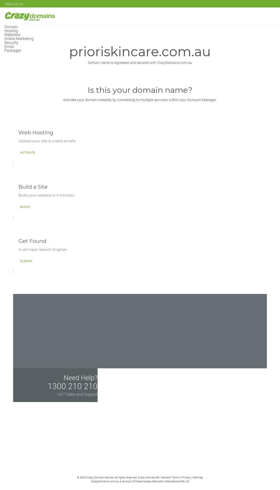 prioriskincare.com.au shopify website screenshot