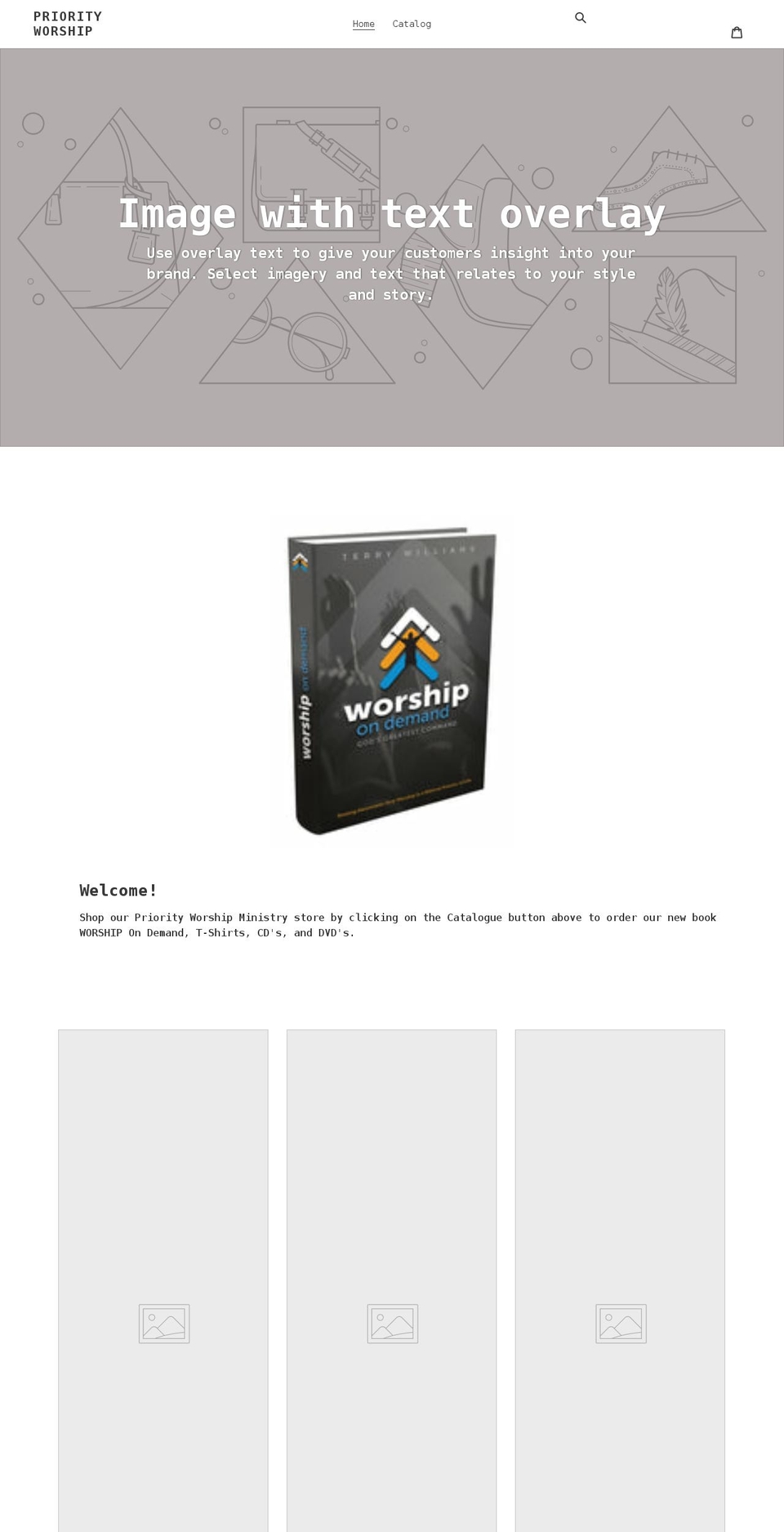 priority-worship.myshopify.com shopify website screenshot