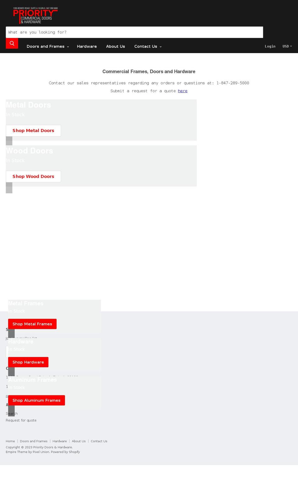 prioritycdh.com shopify website screenshot