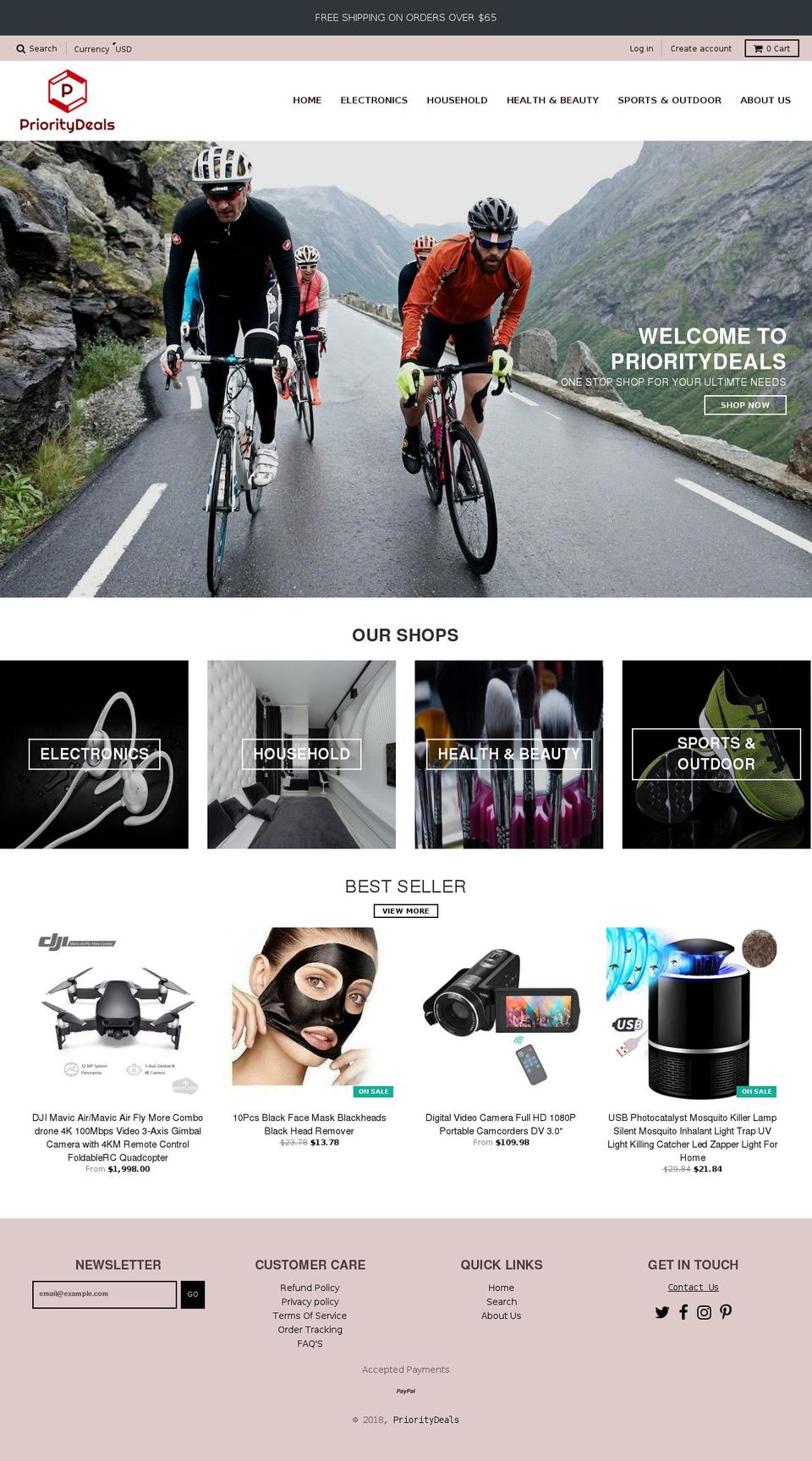 prioritydeals.net shopify website screenshot