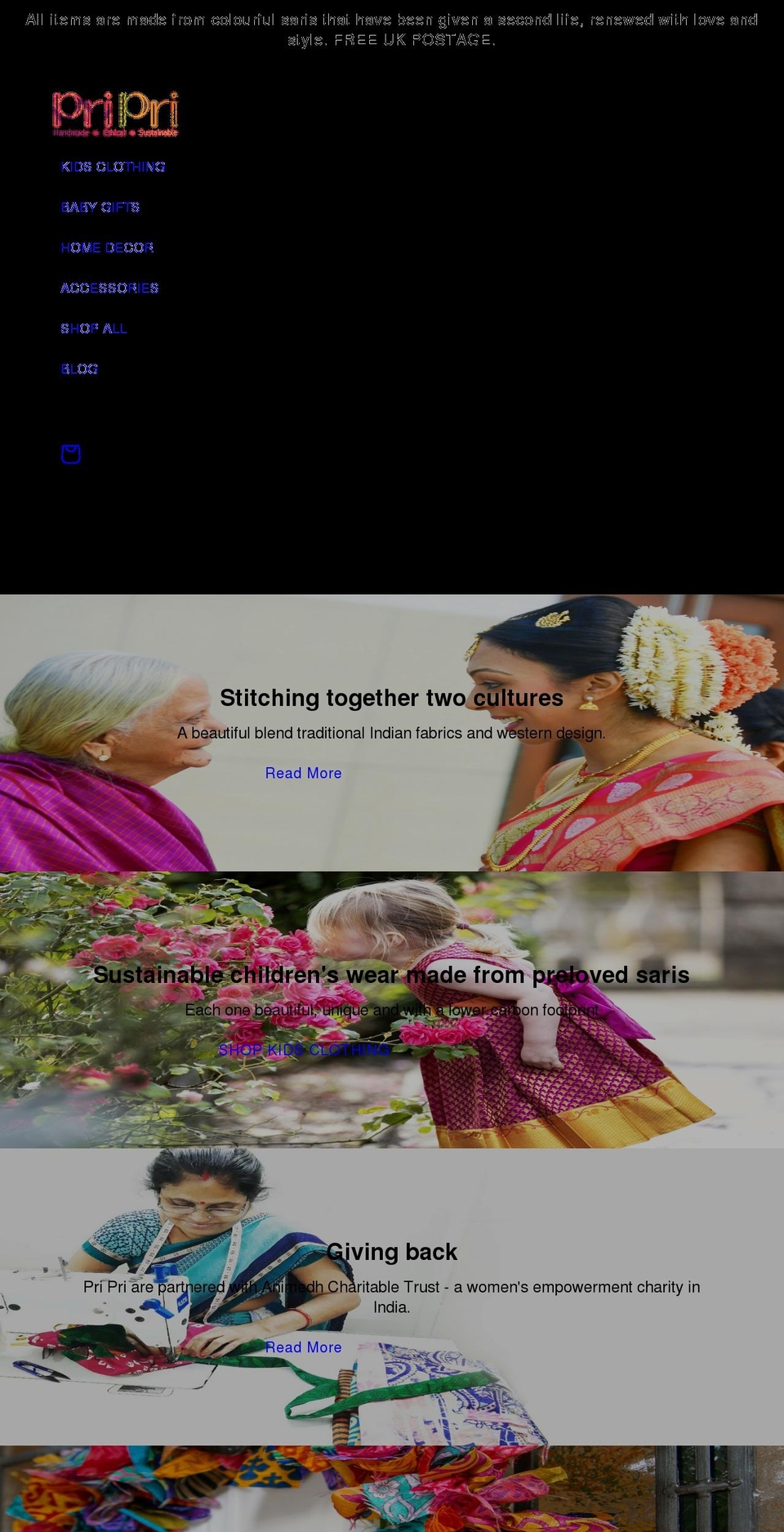 pripri.co.uk shopify website screenshot