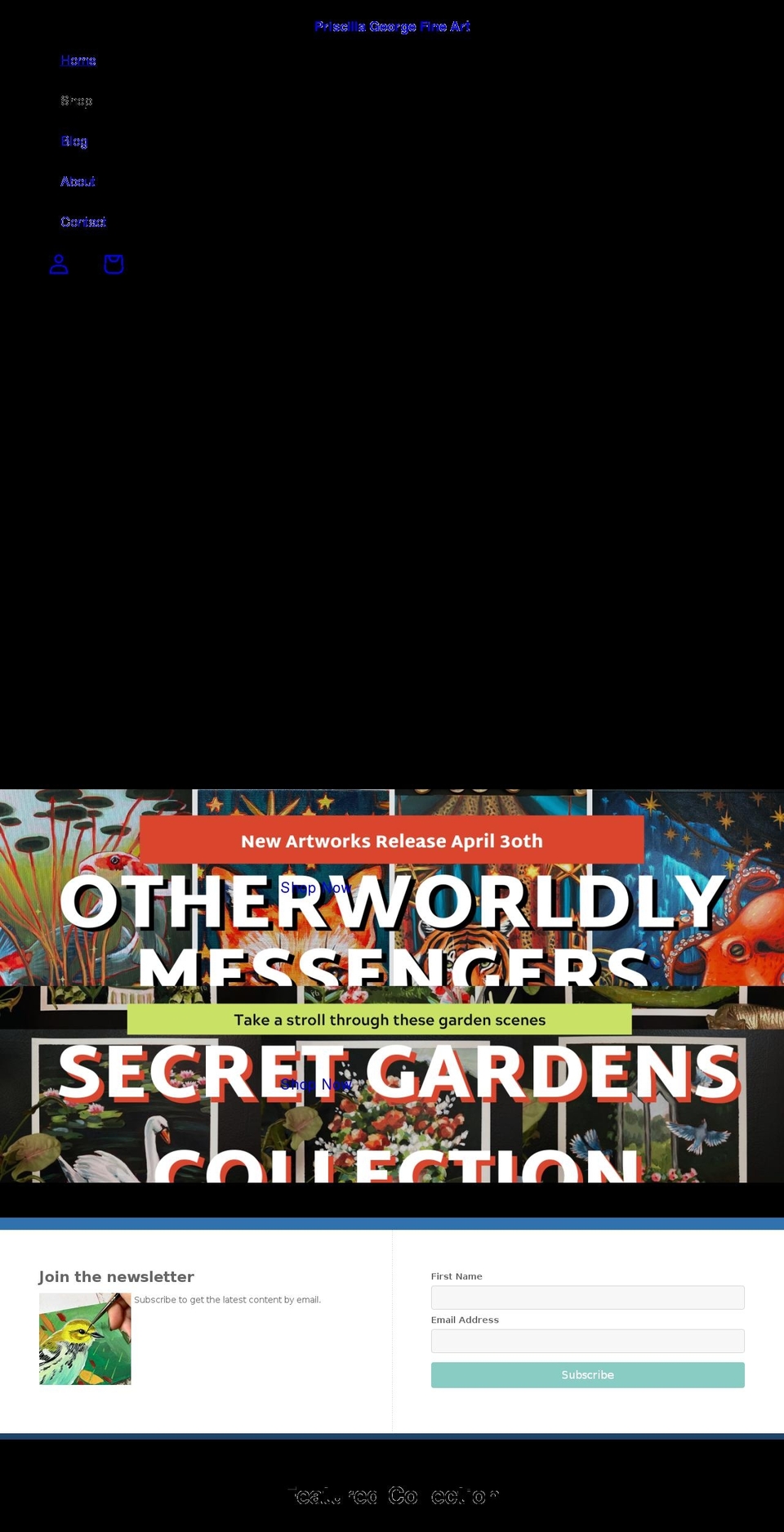 priscillageorge.com shopify website screenshot