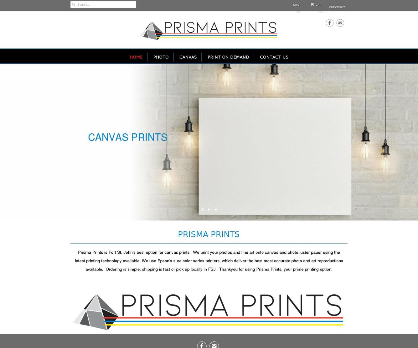 prismaprints.com — Shopify storefront screenshot