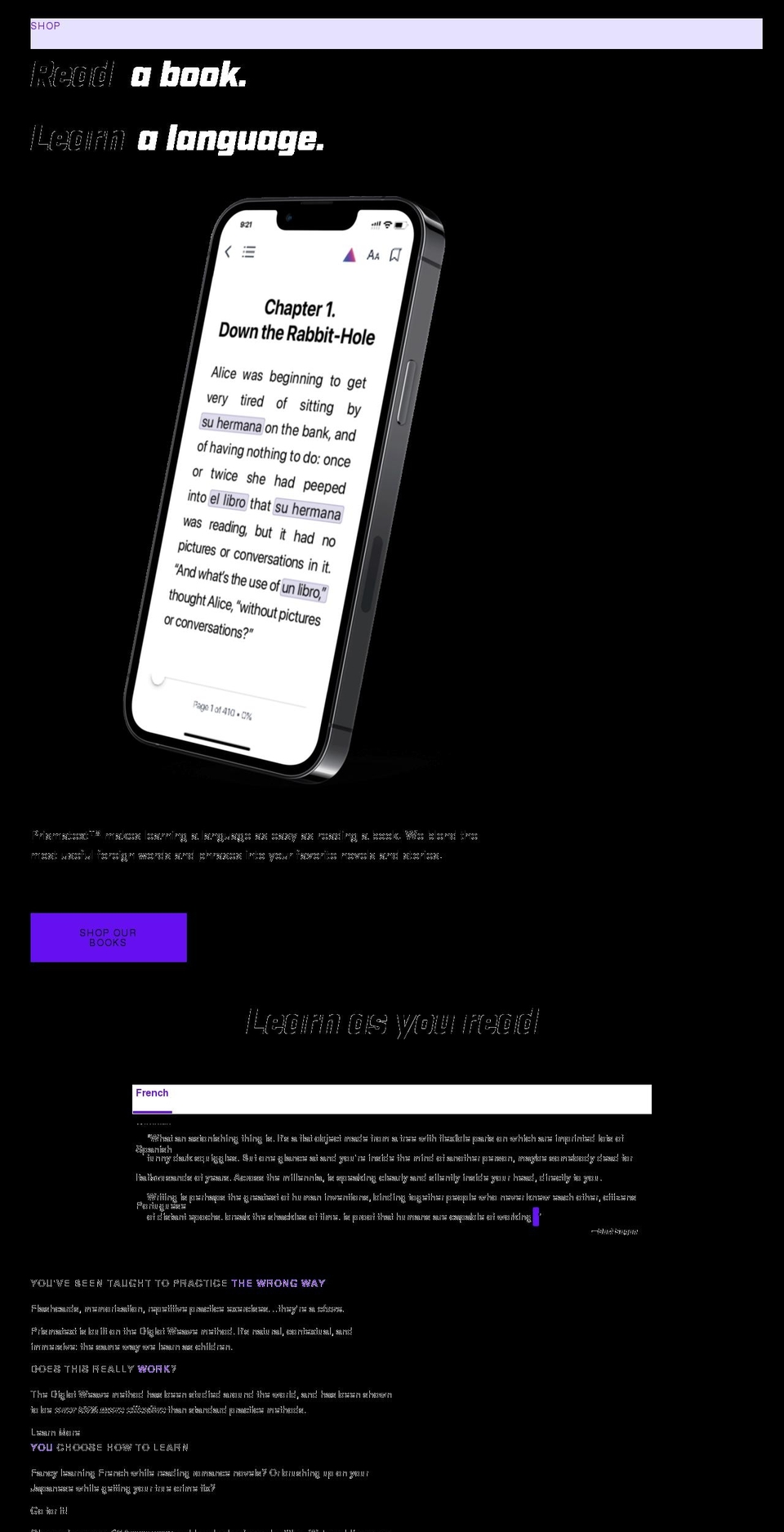 prismatext.com shopify website screenshot