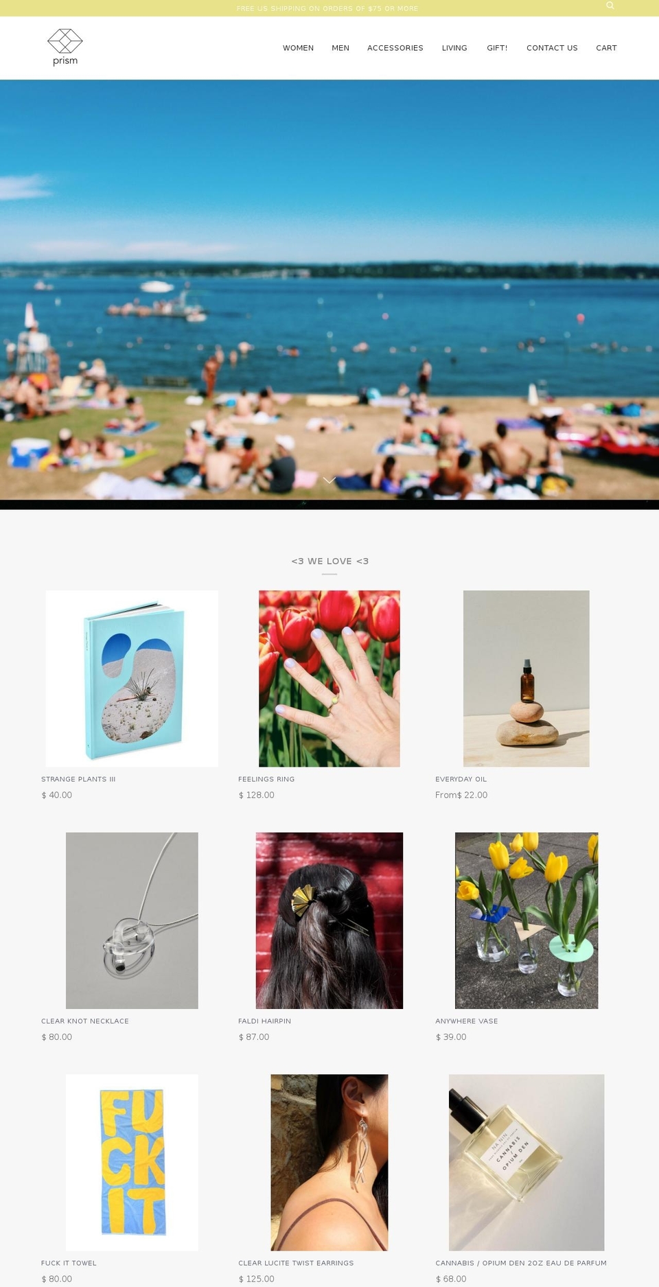 prismseattle.com shopify website screenshot