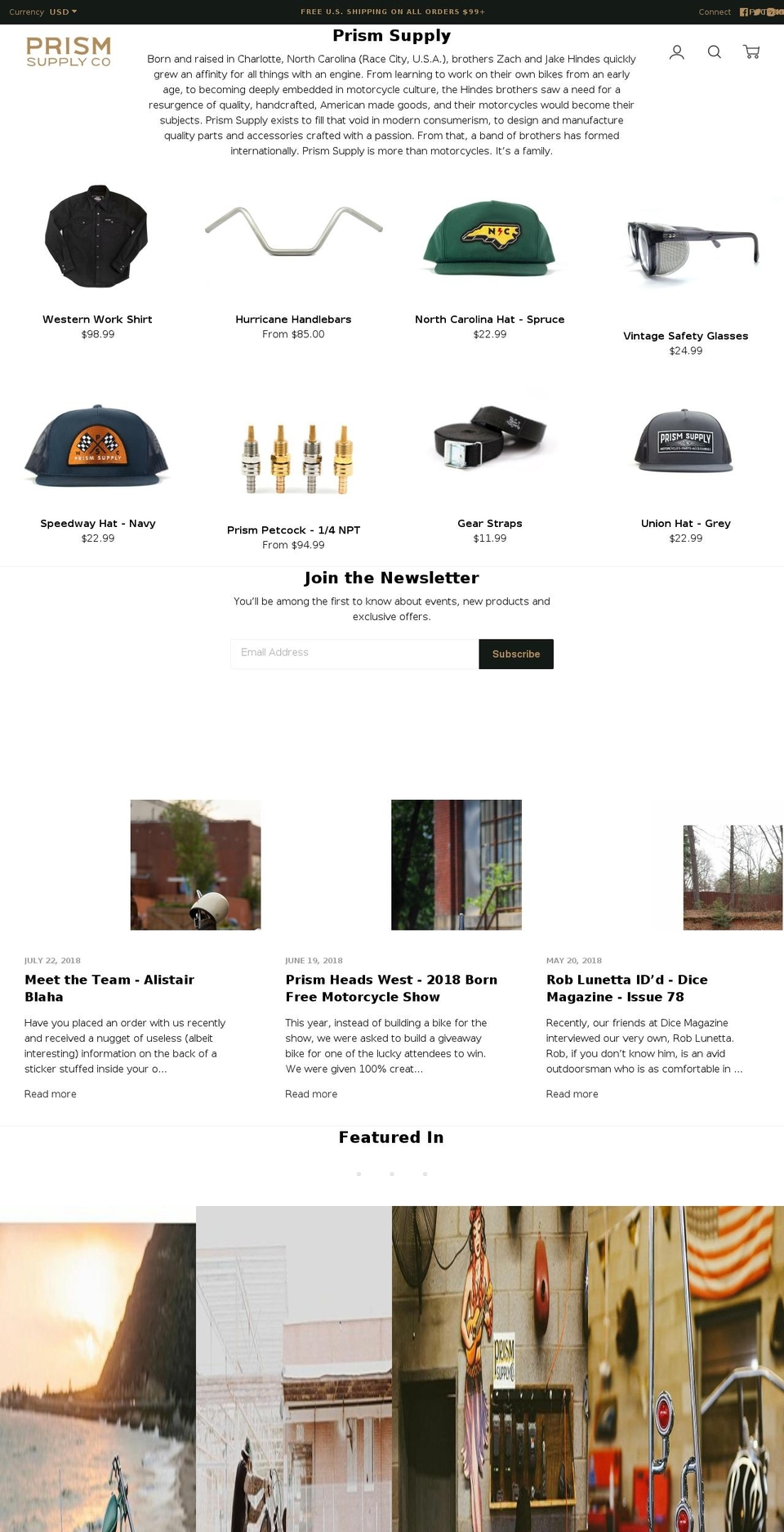 prismsupply.com — Shopify storefront screenshot