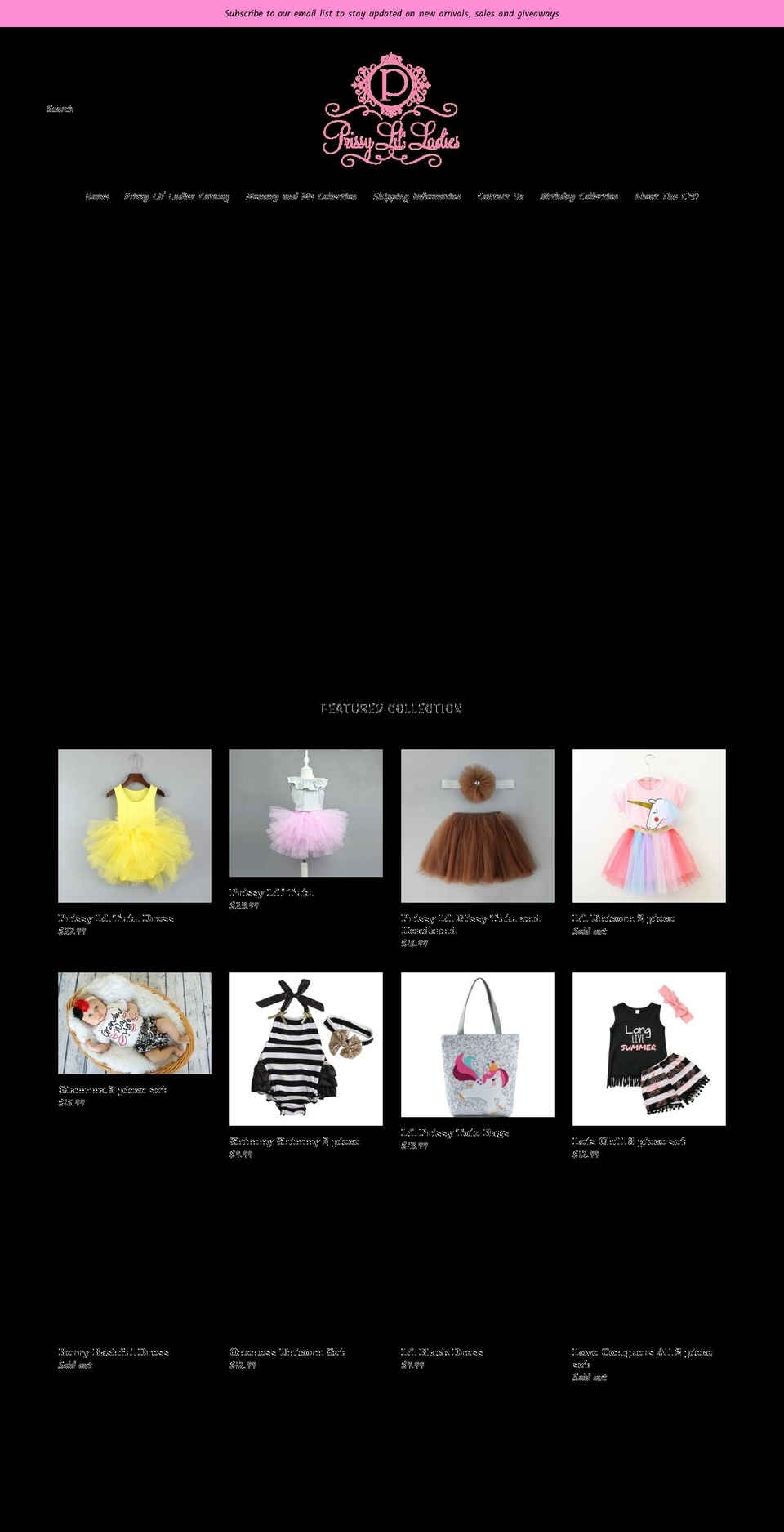 prissylilladies.com — Shopify storefront screenshot