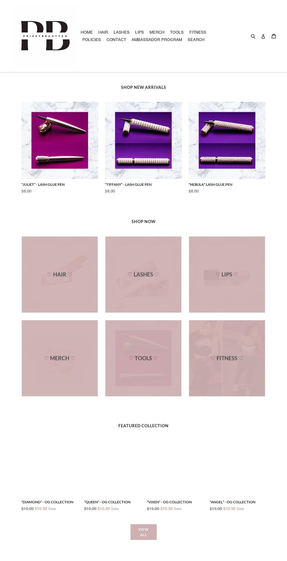 prissystore.net shopify website screenshot
