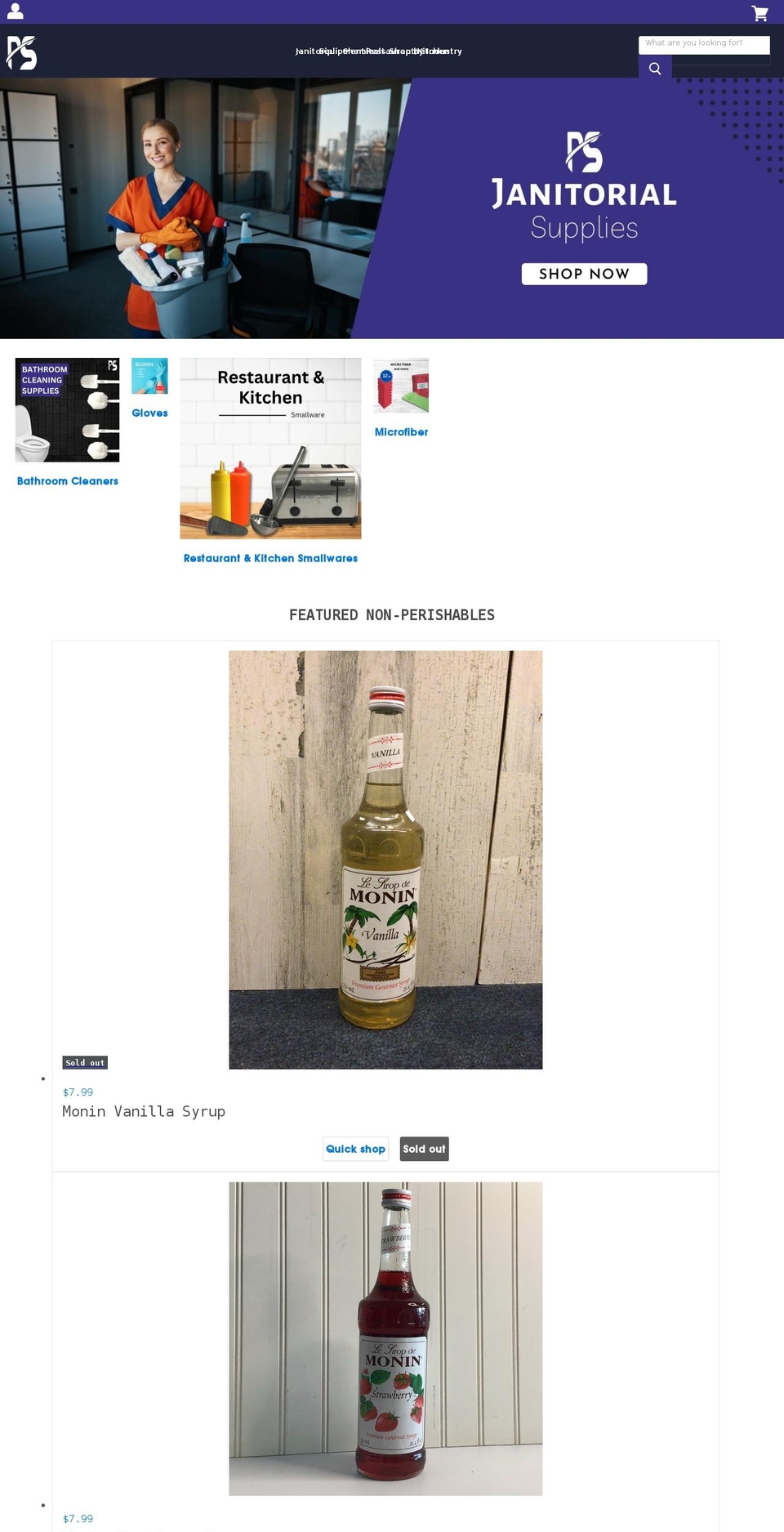 pristine-supply.com shopify website screenshot