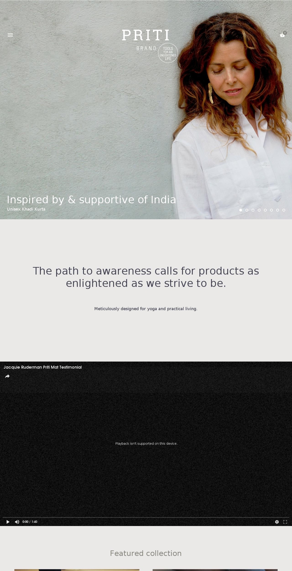 priticollection.com shopify website screenshot