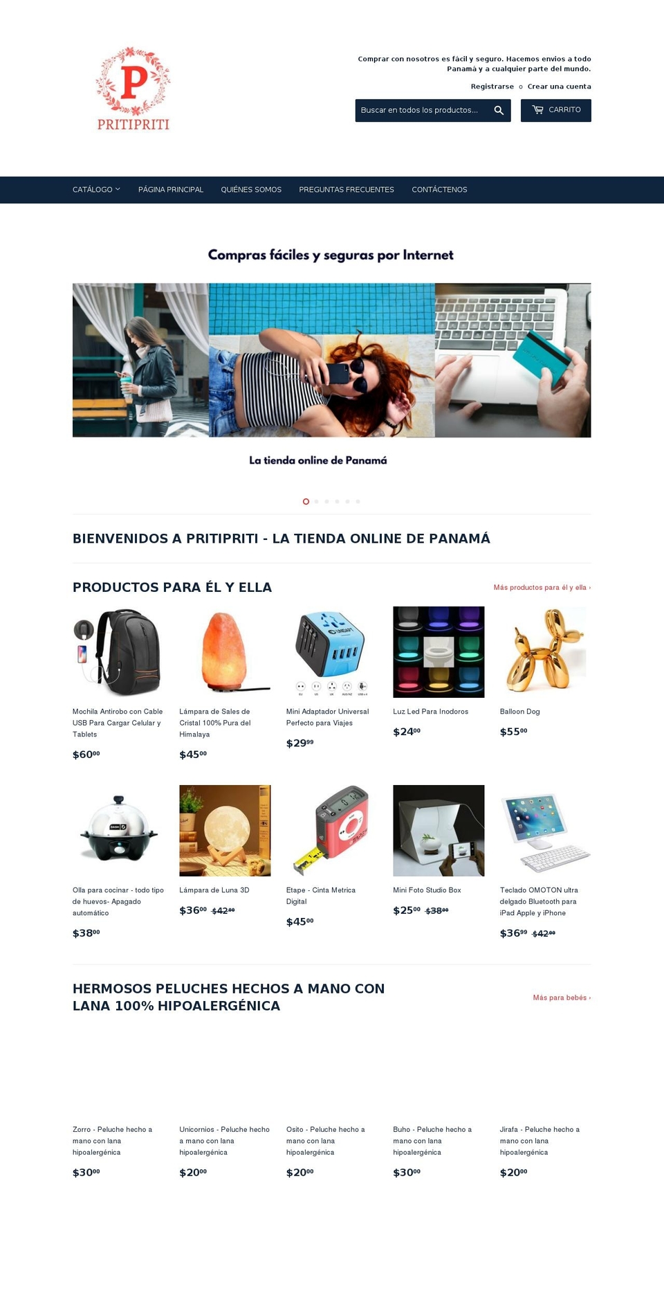 pritipriti.com shopify website screenshot