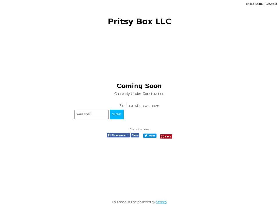 pritsybox.com — Shopify storefront screenshot