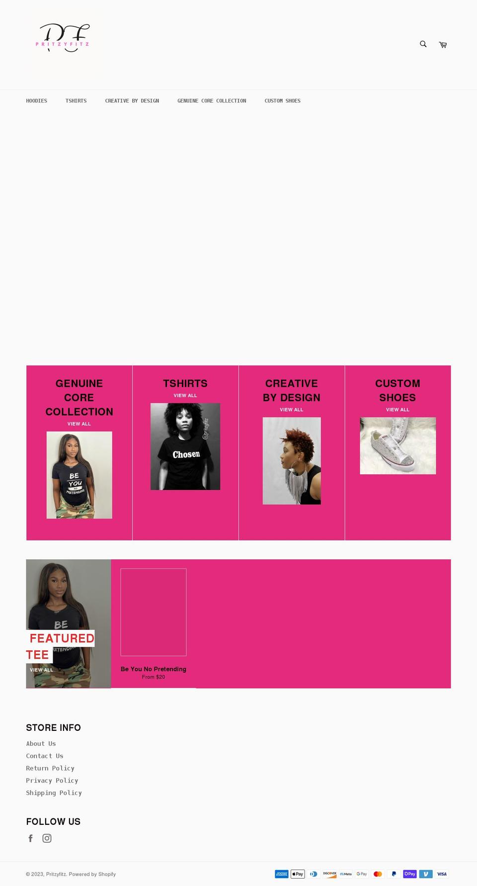 pritzyfitz.com shopify website screenshot